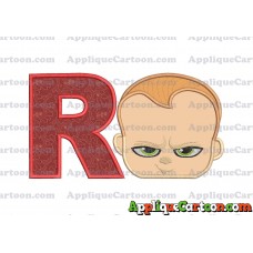 The Boss Baby Applique Embroidery Design With Alphabet R