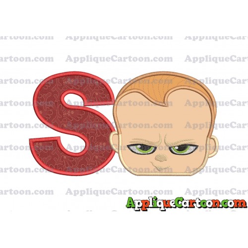 The Boss Baby Applique Embroidery Design With Alphabet S