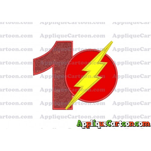The Flash Applique Embroidery Design Birthday Number 1