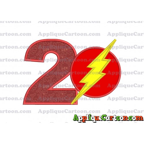 The Flash Applique Embroidery Design Birthday Number 2