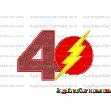 The Flash Applique Embroidery Design Birthday Number 4