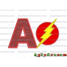 The Flash Applique Embroidery Design With Alphabet A