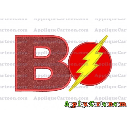 The Flash Applique Embroidery Design With Alphabet B