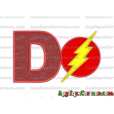 The Flash Applique Embroidery Design With Alphabet D