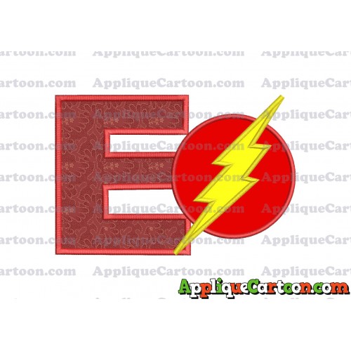 The Flash Applique Embroidery Design With Alphabet E