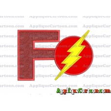 The Flash Applique Embroidery Design With Alphabet F