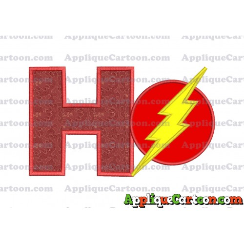 The Flash Applique Embroidery Design With Alphabet H