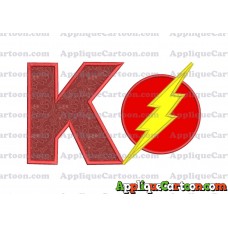 The Flash Applique Embroidery Design With Alphabet K
