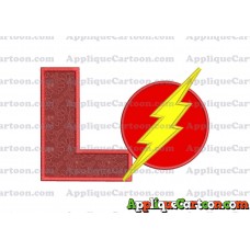 The Flash Applique Embroidery Design With Alphabet L