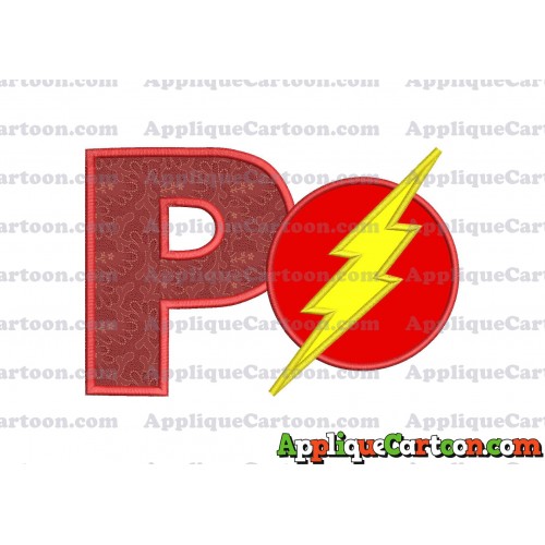 The Flash Applique Embroidery Design With Alphabet P