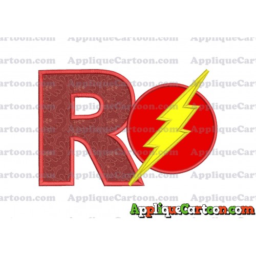 The Flash Applique Embroidery Design With Alphabet R