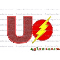 The Flash Applique Embroidery Design With Alphabet U