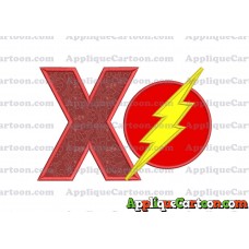 The Flash Applique Embroidery Design With Alphabet X