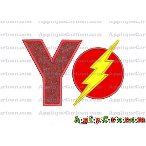The Flash Applique Embroidery Design With Alphabet Y