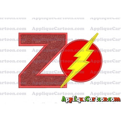 The Flash Applique Embroidery Design With Alphabet Z