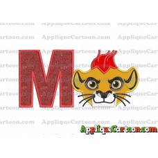 The Lion Guard Head Applique Embroidery Design With Alphabet M