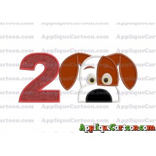 The Secret Life Of Pets Applique Embroidery Design Birthday Number 2