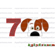 The Secret Life Of Pets Applique Embroidery Design Birthday Number 7