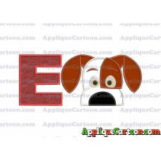 The Secret Life Of Pets Applique Embroidery Design With Alphabet E