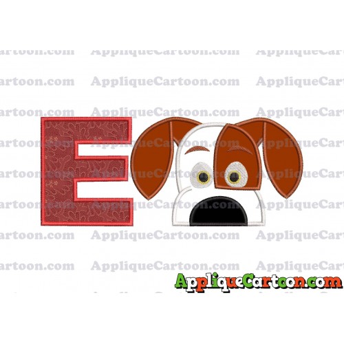 The Secret Life Of Pets Applique Embroidery Design With Alphabet E