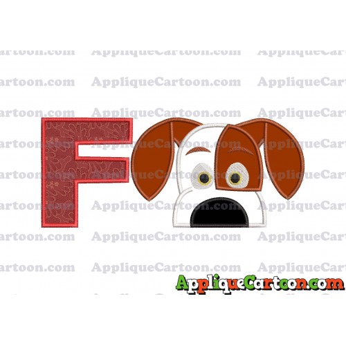 The Secret Life Of Pets Applique Embroidery Design With Alphabet F
