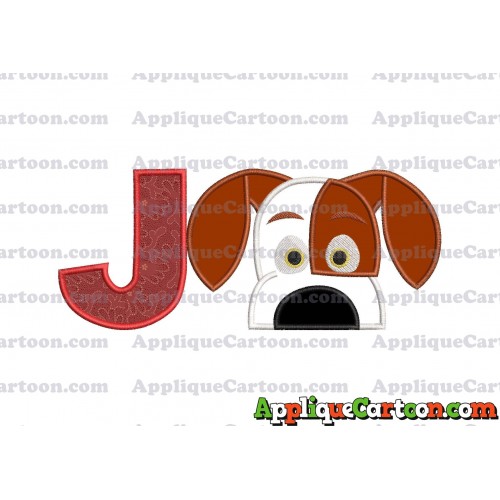 The Secret Life Of Pets Applique Embroidery Design With Alphabet J