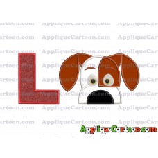 The Secret Life Of Pets Applique Embroidery Design With Alphabet L