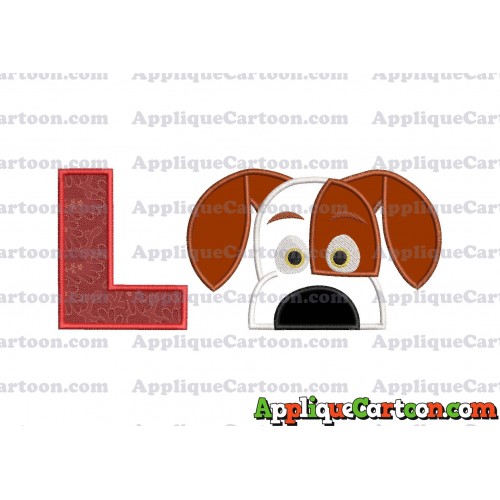 The Secret Life Of Pets Applique Embroidery Design With Alphabet L