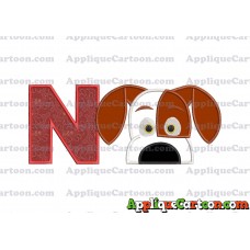 The Secret Life Of Pets Applique Embroidery Design With Alphabet N