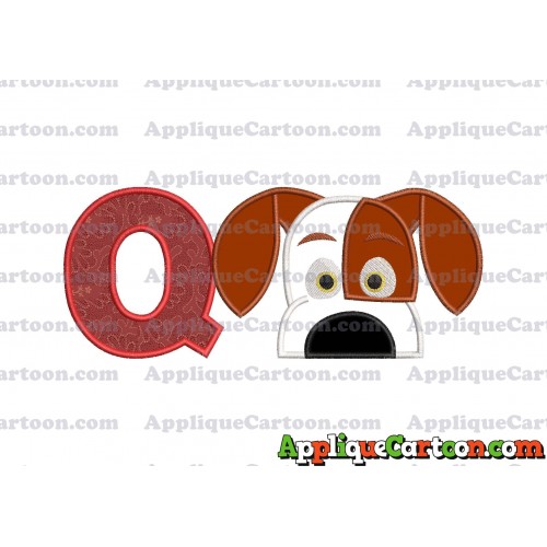The Secret Life Of Pets Applique Embroidery Design With Alphabet Q