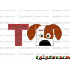 The Secret Life Of Pets Applique Embroidery Design With Alphabet T