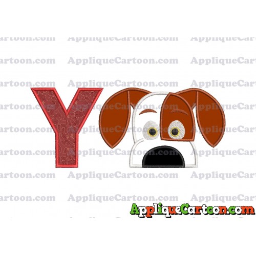 The Secret Life Of Pets Applique Embroidery Design With Alphabet Y