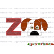 The Secret Life Of Pets Applique Embroidery Design With Alphabet Z