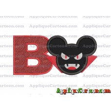 The Vampire Mickey Ears Applique Design With Alphabet B