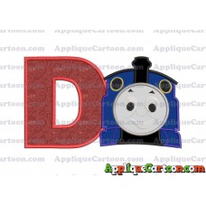 Thomas The Train Head Applique Embroidery Design 02 With Alphabet D