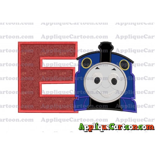 Thomas The Train Head Applique Embroidery Design 02 With Alphabet E