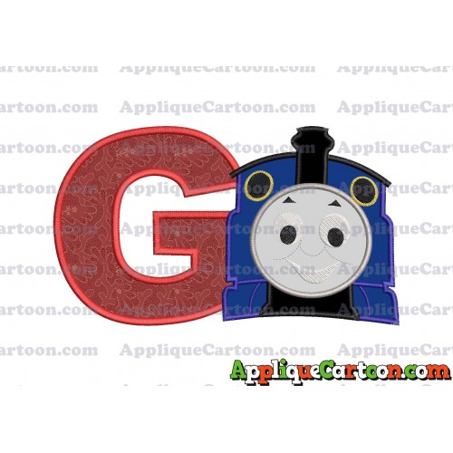Thomas The Train Head Applique Embroidery Design 02 With Alphabet G