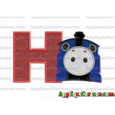 Thomas The Train Head Applique Embroidery Design 02 With Alphabet H