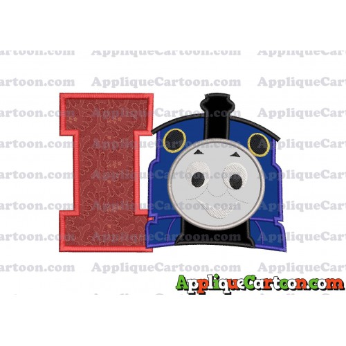 Thomas The Train Head Applique Embroidery Design 02 With Alphabet I