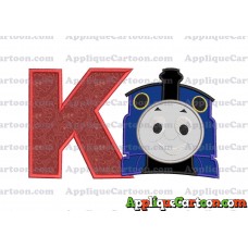 Thomas The Train Head Applique Embroidery Design 02 With Alphabet K