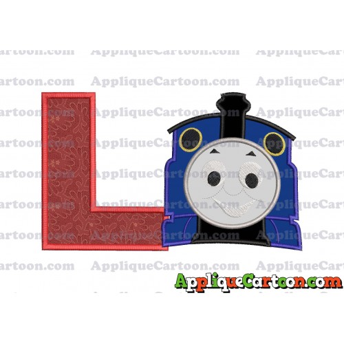 Thomas The Train Head Applique Embroidery Design 02 With Alphabet L