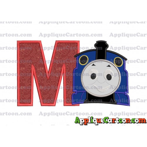 Thomas The Train Head Applique Embroidery Design 02 With Alphabet M