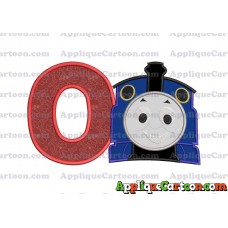 Thomas The Train Head Applique Embroidery Design 02 With Alphabet O