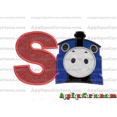 Thomas The Train Head Applique Embroidery Design 02 With Alphabet S