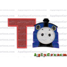 Thomas The Train Head Applique Embroidery Design 02 With Alphabet T