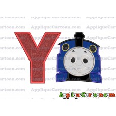 Thomas The Train Head Applique Embroidery Design 02 With Alphabet Y