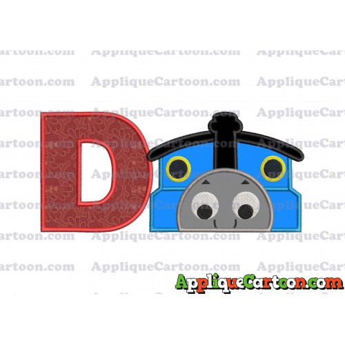 Thomas the Train Applique Embroidery Design With Alphabet D