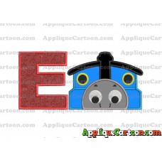 Thomas the Train Applique Embroidery Design With Alphabet E