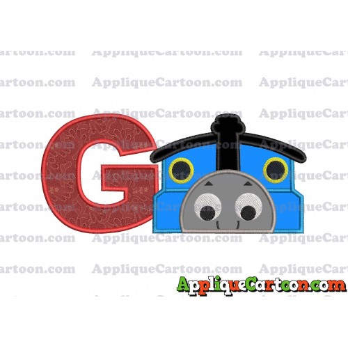 Thomas the Train Applique Embroidery Design With Alphabet G