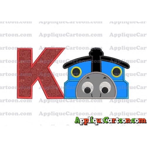 Thomas the Train Applique Embroidery Design With Alphabet K